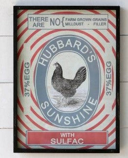 Framed Feedsack Hubbard's Sunshine